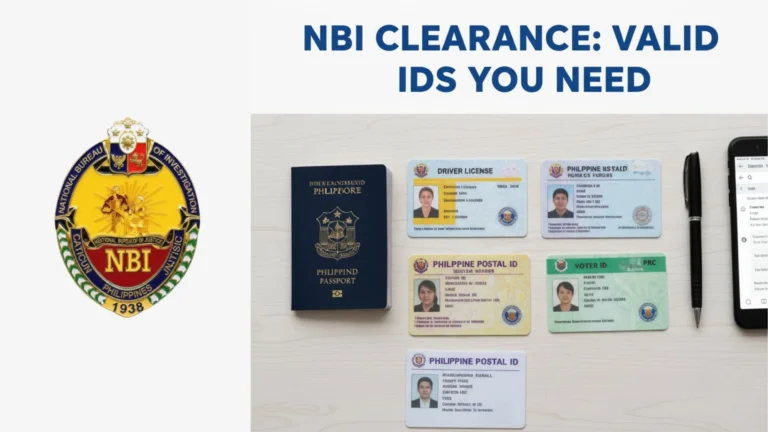Valid IDs for NBI Clearance Online Application 2026 Valid IDs for NBI online clearance application