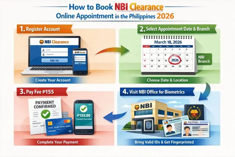 NBI Clearance Online Appointment For Obtaining Certificate 2026 NBI clearance online appointment booking process